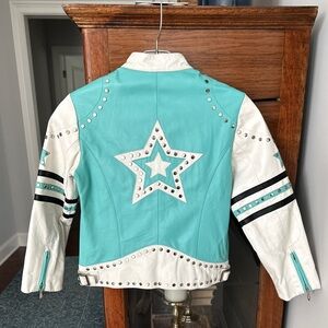 Wilsons Leather Kids HTF vintage Star Studded leather jacket sz M